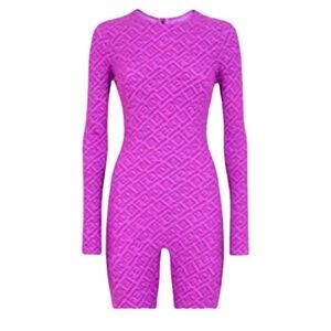 Fendi Pink Textured Jumpsuit